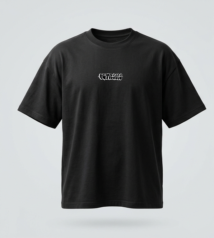 Camiseta preta Beba Água e Coma Frutas